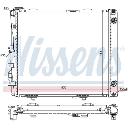 NISSEN Nissens Radiator, 62683A 62683A